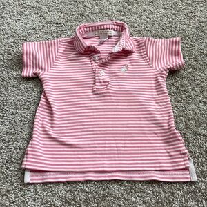 TBBC 12-18m pink and white polo